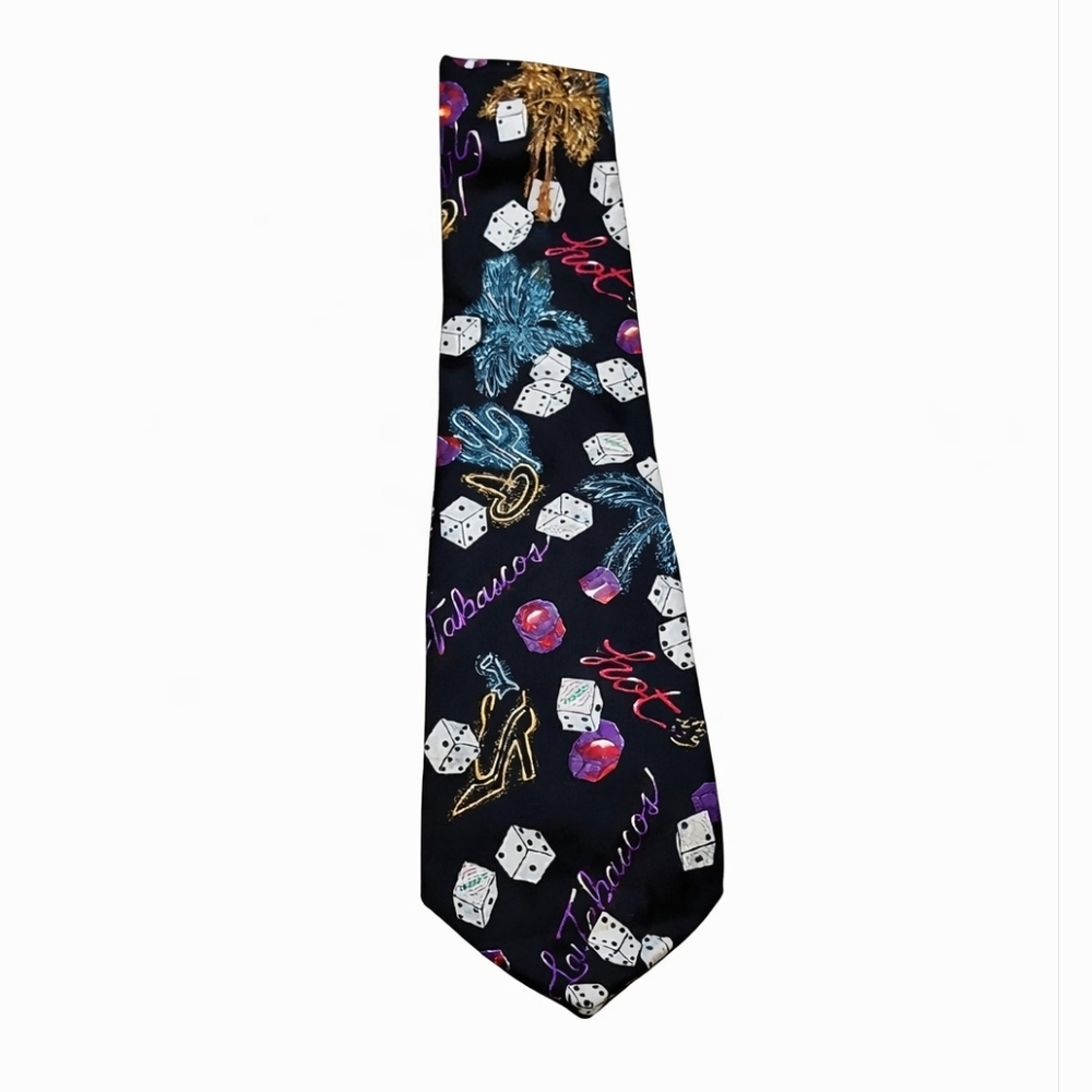 Tabasco,Hot Sauce,Hot‎ Dice,Men's,Black,Dress,Tie,